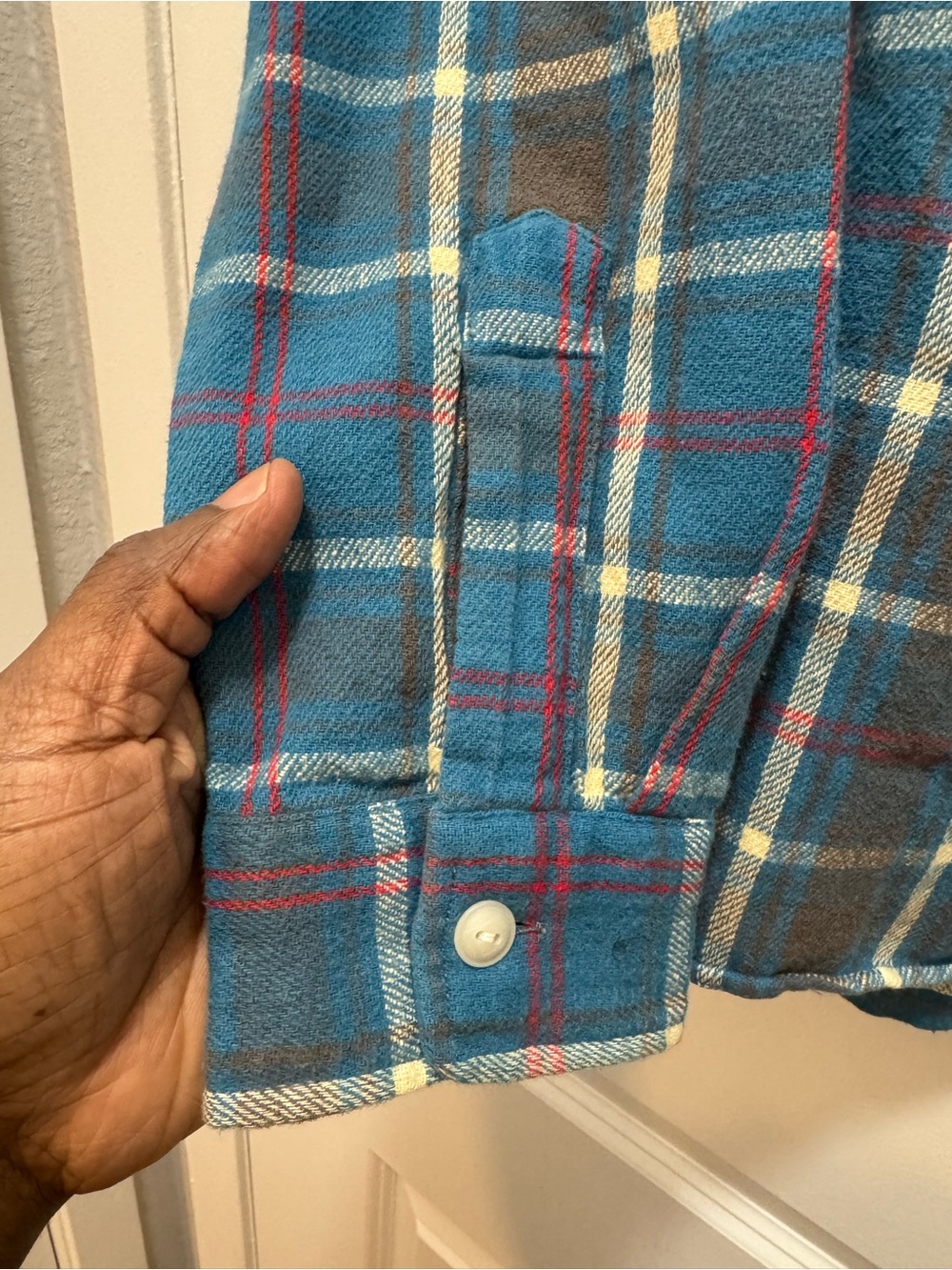 Vintage Ralph Lauren Double RL RRL Blue Flannel Shirt - Picture 9 of 12